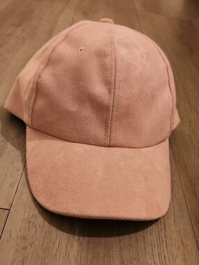 Blush Pink Suede Baseball Cap
